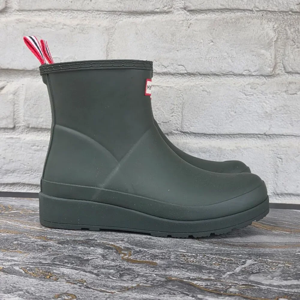 Hunter Original Play Short Rain Boots Matte Black Women's Size 7 NWT